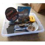 GOOD SELECTION OF SAW DISCS, DRILL BIT SETS,