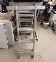 METAL EXTENDING FOLDING LADDER