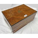 19TH CENTURY WALNUT WRITING SLOPE WITH FITTED FOLD OUT INTERIOR,