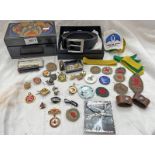 WW2 VAUXHALL SHARE HOLDER LAPEL BADGE, BOY SCOUTS PATCHES, SCOTLAND WORLD CUP ARGENTINA 1978,