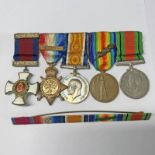A GREAT WAR DSO GROUP OF FIVE MEDALS AWARDED TO MAJOR ARTHUR LUDLAM CRUICKSHANK ROYAL GARRISON