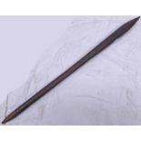 TRIBAL HARDWOOD DIGGING STICK CLUB 71CM LONG BODY OF TAPERING FORM WITH STRAITION THROUGHOUT