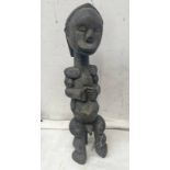 FANG GUARDIAN RELIQUARY FIGURE FROM GABON 56CM LONG