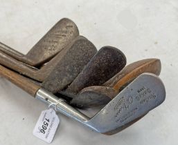 HICKORY SHAFTED GOLF CLUBS TO INCLUDE A FRASER SPECIAL SUXES IRON, A FYFE ST ANDREWS, NIBLICK,