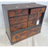 ORIENTAL JEWELLERY CABINET WITH SIX SMALL DRAWERS AND ONE LARGE DRAWER, 31.