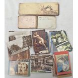 TWO 1920'S AUTOGRAPH ALBUMS TO INCLUDE A POEM BY JACK MURRAY MONTROSE 1921,