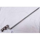 AUSTRIAN 1854 PATTERN LORENZ SOCKET BAYONET MARKED 45 LST OVER 704 TO NECK, 41.5CM LONG BLADE, 51.