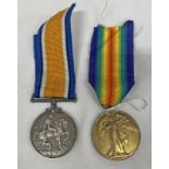 WW1 MEDAL PAIR TO 242222 PTE A R DIAPER,