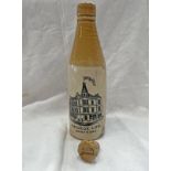 GEORGE LOW MONTROSE STONEWARE BOTTLE WITH SCREW TOP, BLACK CENTRAL HOTEL TO FRONT,