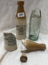 DAMAGED ROBERT TAYLOR MONTROSE GLASS BOTTLE,