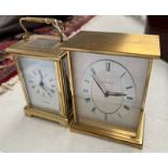 H SAMUEL CARRIAGE CLOCK AND A GARRARD MANTLE CLOCK -2-