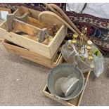 WOOD WINE BOXES / CRATES, CANDLEABRA,