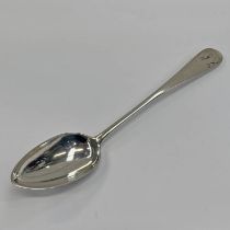 19TH CENTURY SCOTTISH PROVINCIAL SILVER SERVING SPOON BY THOMAS DAVIE,