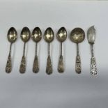 SET OF 4 CHINESE SILVER TEASPOONS,