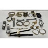 SELECTION OF VARIOUS GENTS WRISTWATCHES & POCKETWATCHES