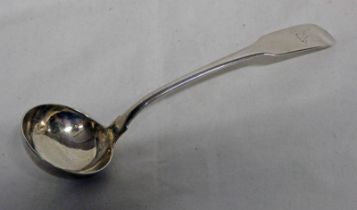 IRISH GEORGE IV SILVER FIDDLE PATTERN TODDY LADLE BY THOMAS TOWNSEND & WILLIAM LAW,