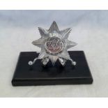 VICTORIAN SILVER REGIMENTAL OFFICERS MESS MENU CARD HOLDER FOR EAST YORKSHIRE REGT,