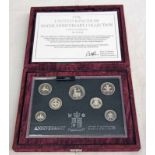 1996 UK SILVER ANNIVERSARY COLLECTION 7-COIN PROOF SET, IN CASE OF ISSUE, WITH C.O.A.