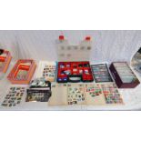 GOOD SELECTION OF STAMPS, FDE'S STAMP COLLECTING MATERIAL ETC.
