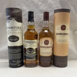 2 BOTTLES SINGLE MALT WHISKY : TOMINTOUL 12 YEAR OLD THE CENTRE DRAM OLOROSO SHERRY CASK FINISH -