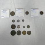 GOOD SELECTION OF 14 COINS TO INCLUDE 1568 ELIZABETH I THREEPENCE,