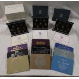 19 X ROYAL MINT PROOF SETS TO INCLUDE 1970, 1971 & 1976-1992, IN CASES OF ISSUE, WITH C.O.