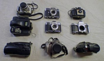 VARIOUS SLR AND DSLR CAMERAS TO INCLUDE KODAK RETINA REFLEX ETC