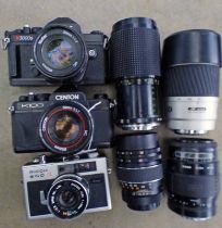 SELECTION OF CAMERAS TO INCLUDE SOLIDA JR. FOLDING CAMERA WITH FRANKAR ANASTIGMAT 1:6.