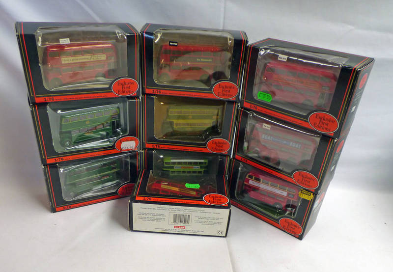 10 EFE 1:76 SCALE LONDON AREA MODEL BUSES INCLUDING 15601 - ROUTEMASTER BUS LONDON TRANSPORT, B.O.A.