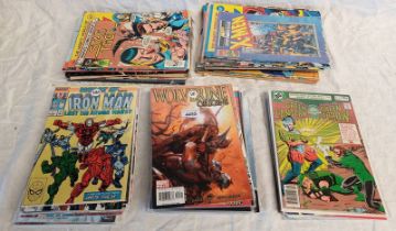 VARIOUS MARVEL COMICS INCLUDING TITLES SUCH AS THE NEW X-MEN, IRON MAN, WOLVERINE & OTHERS.