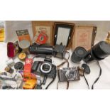 SELECTION OF CAMERAS & CAMERA BODIES TO INCLUDE; NIKON F-301 BODY, ZENIT E BODY,