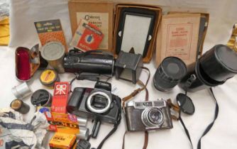 SELECTION OF CAMERAS & CAMERA BODIES TO INCLUDE; NIKON F-301 BODY, ZENIT E BODY,