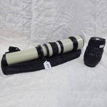 BOWER HD M2 - 5000 650-1300MM F/8-16 T - MOUNT 200M LENS WITH ADAPTER, SIGMA 70-300 MM F/4.5 - 5.