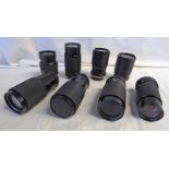 SELECTION OF CAMERAS, LENSES, ETC TO INCLUDE; CANON EOS 300V CAMERA BODY, WITH STRAP,