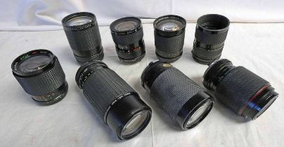 SELECTION OF CAMERAS, BODIES, ETC TO INCLUDE; MINOLTA DYNAX 4 CAMERA BODY WITH 1 TOREX 1:28 F=28MM,