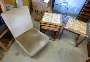 TEAK NEST OF 3 TABLES,