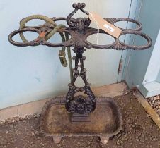 DECORATIVE CAST IRON STICK STAND.