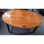 20TH CENTURY MAHOGANY BUTLER'S TRAY & STAND COFFEE TABLE,