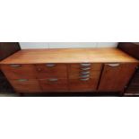 JENS RISON DESIGN (LONDON) LIMITED MID/LATE 20TH CENTURY TEAK SIDEBOARD WITH PANEL DOOR,