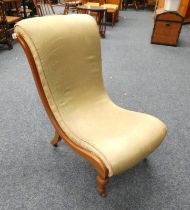 19TH CENTURY MAHOGANY CHAIR WITH TURNED SUPPORTS