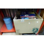 BOX TO CONTAIN VARIOUS BOATING & YACHT RELATED BOOKS & THERMID STABLE