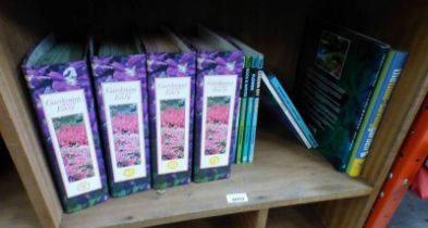 VARIOUS GARDENING RELATED BOOKS OVER ONE SHELF