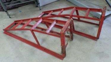 PAIR OF METAL CAR RAMPS