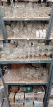 VERY LARGE SELECTION OF BOXED AND OTHER GLASSES OVER 6 SHELVES