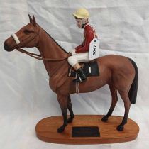 BESWICK FIGURE - RED RUM - BRIAN FLETCHER UP Condition Report: Some scuffs and