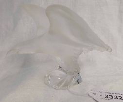 LALIQUE GLASS BIRD SIGNED LALIQUE FRANCE TO BASE