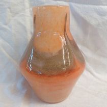 ORANGE MONART VASE - NO 167 OF PAUL KETTLE COLLECTION WITH INVOICE ,