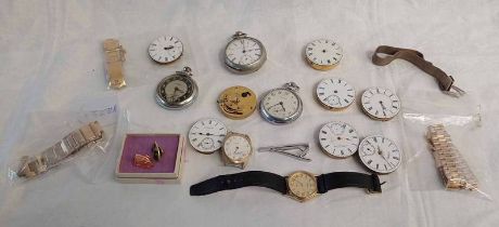 3 POCKET WATCHES, VARIOUS WRIST WATCHES,