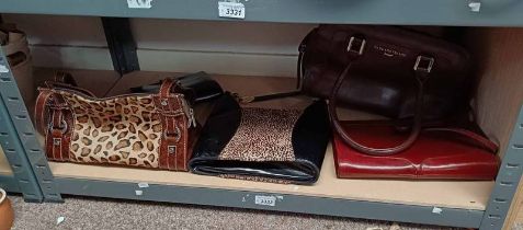 PAUL COSTELLO HANDBAG AND VARIOUS OTHERS ON 1 SHELF
