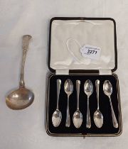 CASED SET OF 6 SILVER COFFEE SPOONS, SHEFFIELD 1936,